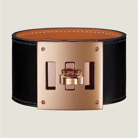 Hermes Bracelet Kelly Dog Dark Brown Gold 